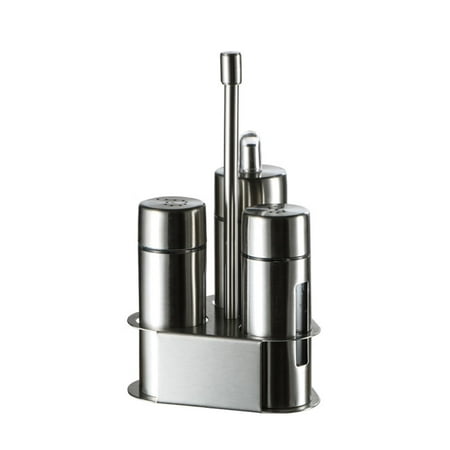 

Seasoning Bottle Set Stainless Steel Pepper Bottle Holder Kitchen Tools for Oil Salt Vinegar Storage