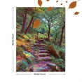 thumbnail image 3 of Psychedelic Forest Path Canvas Painting，Vibrant Nature Wall Decor for Living Room Bedroom Hallway, 3 of 8