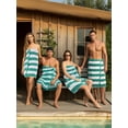 thumbnail image 4 of Utopia Towels 4 Pack Cabana Stripe Beach Towel, 30 by 60 Inches, Oversized 100% Ringspun Cotton Pool Towels, Highly Absorbent Bath Towels for Beach Green, 4 of 8