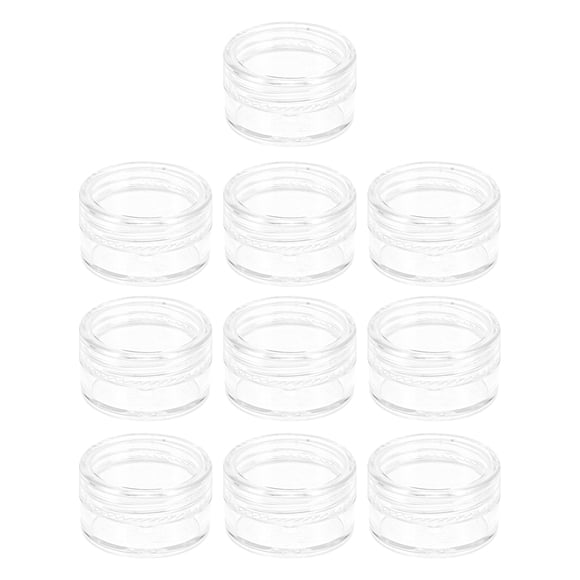 Tarro Cosmético de Viaje Portátil de 10 Piezas para Cremas Líquidas 5g 0.17 Oz Transparente