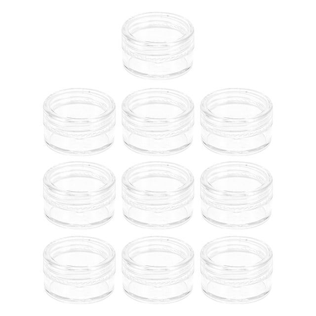 Tarro Cosmético de Viaje Portátil de 10 Piezas para Cremas Líquidas 5g 0.17 Oz Transparente