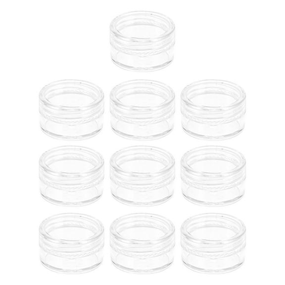 Unique Bargains 10pcsPortable Travel Cosmetic Jar for Liquid Creams 5g 0.17 Oz Clear