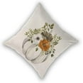 thumbnail image 2 of Fall Throw Pillow Covers 18x18 Set of 2, Autumn Pumpkin Flower Leaves Pillow Covers Farmhouse Thanksgiving Cushion Cases Linen Decorative for Couch Sofa Indoor Outdoor, 2 of 6