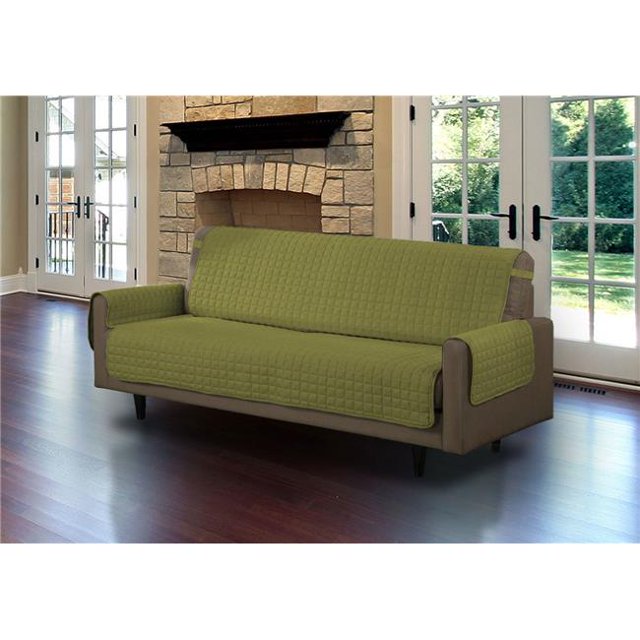 Linen Store LS-SC408886 Housse de Protection pour Animaux de Compagnie en Microfibre avec Rabat et Sangle pour Canapé et Sauge