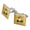 Silver, variant on Beer Double Your Vision Fun Funny Humor Square Cufflink Set - Silver or Gold