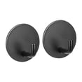 thumbnail image 1 of Auto Adhesivos Ganchos, 2 Paquete 304 Inoxidable Acero Pegajosos Gancho Pared Gancho para Hogar Colgar Ropa Toallas Cocina Herramientas, Negro, 1 of 6