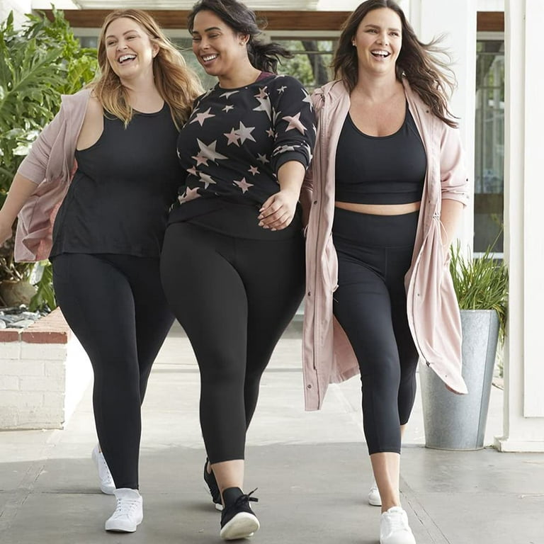 OLENNZ Plus Size Leggings for Women 4X-Large High Waist Workout Black Yoga  Pants 