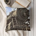thumbnail image 3 of YINGXI Throw Pillow Cushion Cover, Canada Railways Photo Freight Machine Print, Decorative Square Accent Pillow Case, Black Grey 24x24in, 3 of 5