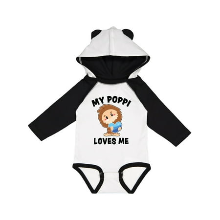 

Inktastic Cute Bigfoot My Poppi Loves Me Gift Baby Boy Long Sleeve Bodysuit