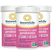 R-enew Life Women's Probiotic Support Capsules – 90 Billion CFU for pH Balance & Holistic Wellness, Dairy, Soy & Gluten-Free, 60 Count,3 Pack