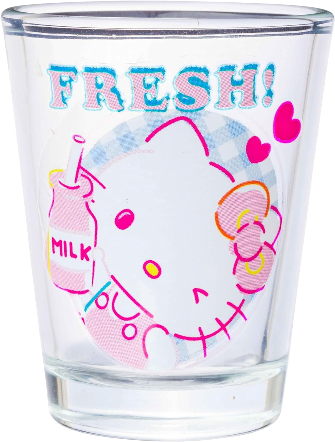 Silver Buffalo Sanrio Hello Kitty Spring Garden Flowers 4 pack Mini Glass Set, 1.5 Ounces