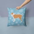 thumbnail image 2 of Winter Snowflake Dog Profile Art Fabric Decorative Pillow, 2 of 4