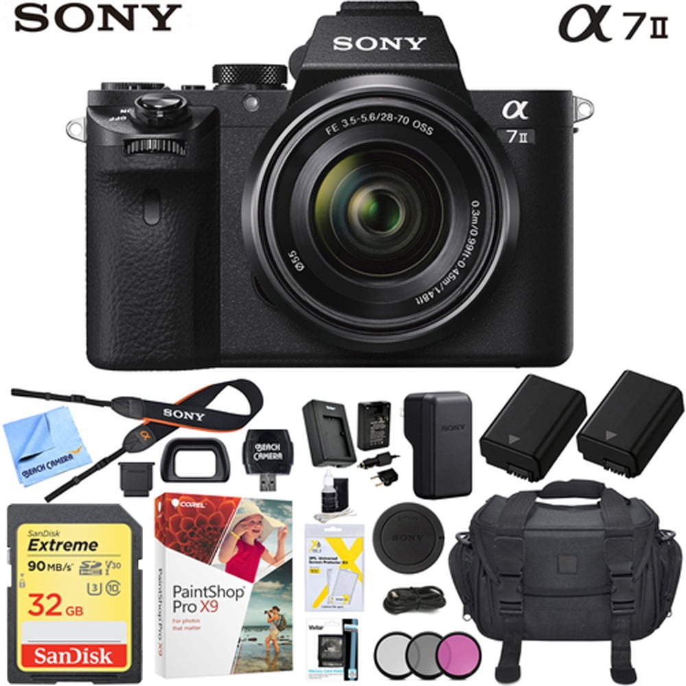 Sony Alpha a7II Mirrorless Camera with 2870mm F3.55.6 OSS Lens Bundle