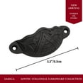 thumbnail image 2 of SaKeGa Pack 4 Drawer Pulls Flat Black Cabinet Cup Pulls Kitchen Hardware Cabinet Handles Matte Black Drawer Handles Pulls, 2 of 7