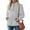 Grey, variant on Lightweight Hoodies for Women Fall Winter Oversized Neck Long Sleeve Kimono One Shoulder Half Zip Plain Pullover Flannel Jacket Sweatshirt(RD1,L)