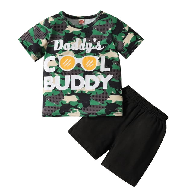 MIASHUI Ensemble d'Été pour Garçons T-Shirt à Motif pour Enfants et Shorts pour Tout-Petit Confort et Style