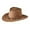 Khaki, variant on Western Denim Curved High Hat Wool Brim Hat Style British Jazz Hat Men And Women White One Size