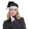 thumbnail image 5 of Salouo Spider Web Black for Adult Christmas Hat Xmas Holiday Hat Santa Hat for Women & Men Festive Headwear Accessories Fit for Christmas/ New Year/Holiday/Party,1PC, 5 of 6