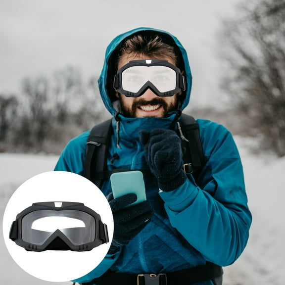 Windproof Motorcycle and Ski Goggles Set for Adults Youth Men Women Riding Racing Winter Sports