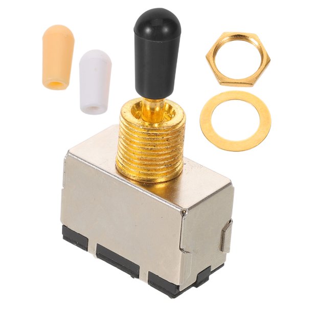 MERRYHAPY Interruptor De 3 Vías Para Guitarra Eléctrica Con Estructura Sellada Y Tapa Metálica