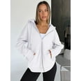 thumbnail image 3 of FUNING Womens Zip Up Hoodies Oversized Sweatshirts Fall Fashion Outfits Casual Jackets 2025 Winter Clothes, 3 of 6