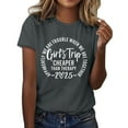 thumbnail image 5 of T-Shirt à Manches Courtes pour Femmes Seductiva Soldes de Liquidation Voyage de Fille 2025 T-Shirt Mode pour Femmes Col Rond Décontracté Manches Courtes0, 5 of 5