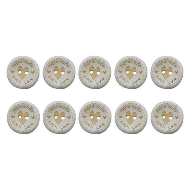 Minnieouse 100 piezas botones de abeja amor 2 agujeros sujetadores para álbumes de recortes manualidades DIY botón de costura accesorios de ropa de Accesorios de disfraces 20mm/Amor Minnieouse AP010969-05