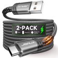 thumbnail image 1 of Cable USB C JSAUX [Paquete de 2, 2 m] Carga rápida para iPhone y Samsung, 1 of 7