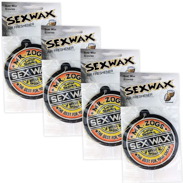Ambientador Sex Wax con aroma a coco, paquete de 4