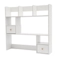 thumbnail image 6 of ToppiJoy Desktop Bookshelf, Desk Storage Organizer, Wood Desk Display Shelf Rack, Office Supplies Desk Organizer (White), 6 of 15