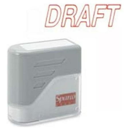 Sparco Draft Title Stamp - Sparco Self-inking Stamp - Draft Message Stamp - 1.75