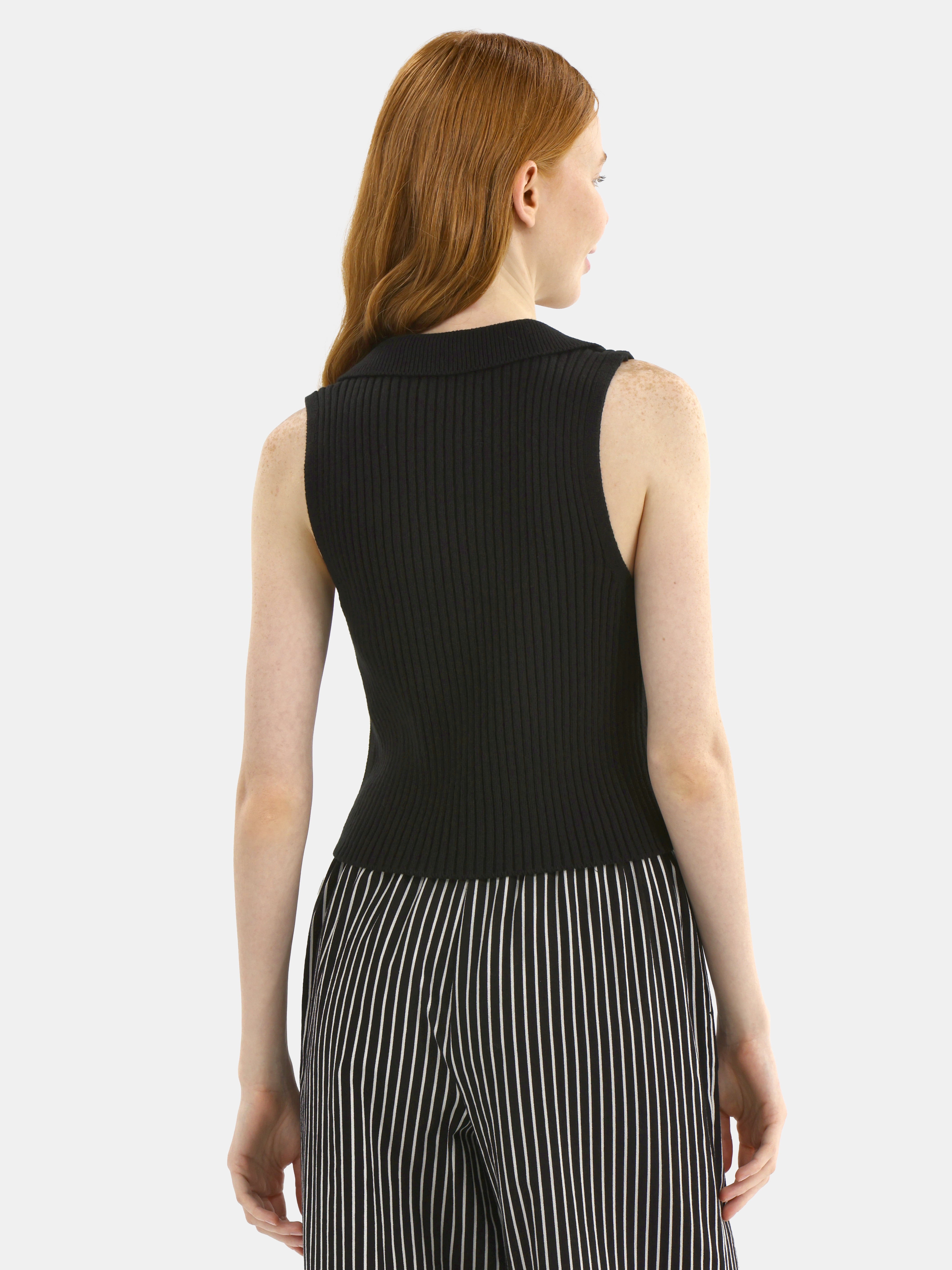 No Boundaries Button-Front Sweater Vest Top, Women's