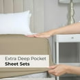 thumbnail image 7 of CGK Linens 6-Piece Extra Deep Pocket Sheet Set With Extra Matching Pillowcases - Full Size Bed Sheets Fits 18"-24" Mattresses, Cream, 7 of 7