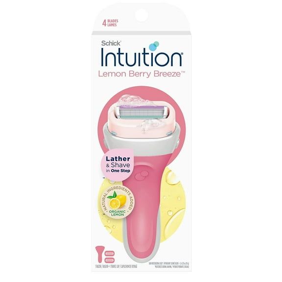 Schick Intuition Lemon Berry Breeze Razor with 2 Refill Blade Cartridges