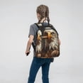 thumbnail image 5 of Naloa Funny Bald Eagle Print Lightweight DayBackpack Suitable for school, work, shopping, travel, etc., 5 of 5
