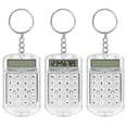 thumbnail image 1 of SHISUYAN 3pcs Mini Electronic Calculator Keychain Tiny Small Pocket Calculator Key Ring, 1 of 8