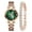 Green + Bracelet, variant on Ocean Heart Fashion Women's Quartz Watch Starry Sky Women's Watch