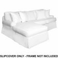 thumbnail image 6 of Sunset Trading Horizon Replacement Slipcover Only for T-Cushion Sectional Sofa with Chaise | Warm White, 6 of 6