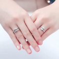 thumbnail image 4 of 2pcs Hug Rings, 925 Sterling Silver Hug Rings For Women Men Girls Love Hugs Open Promise Ring, 4 of 4