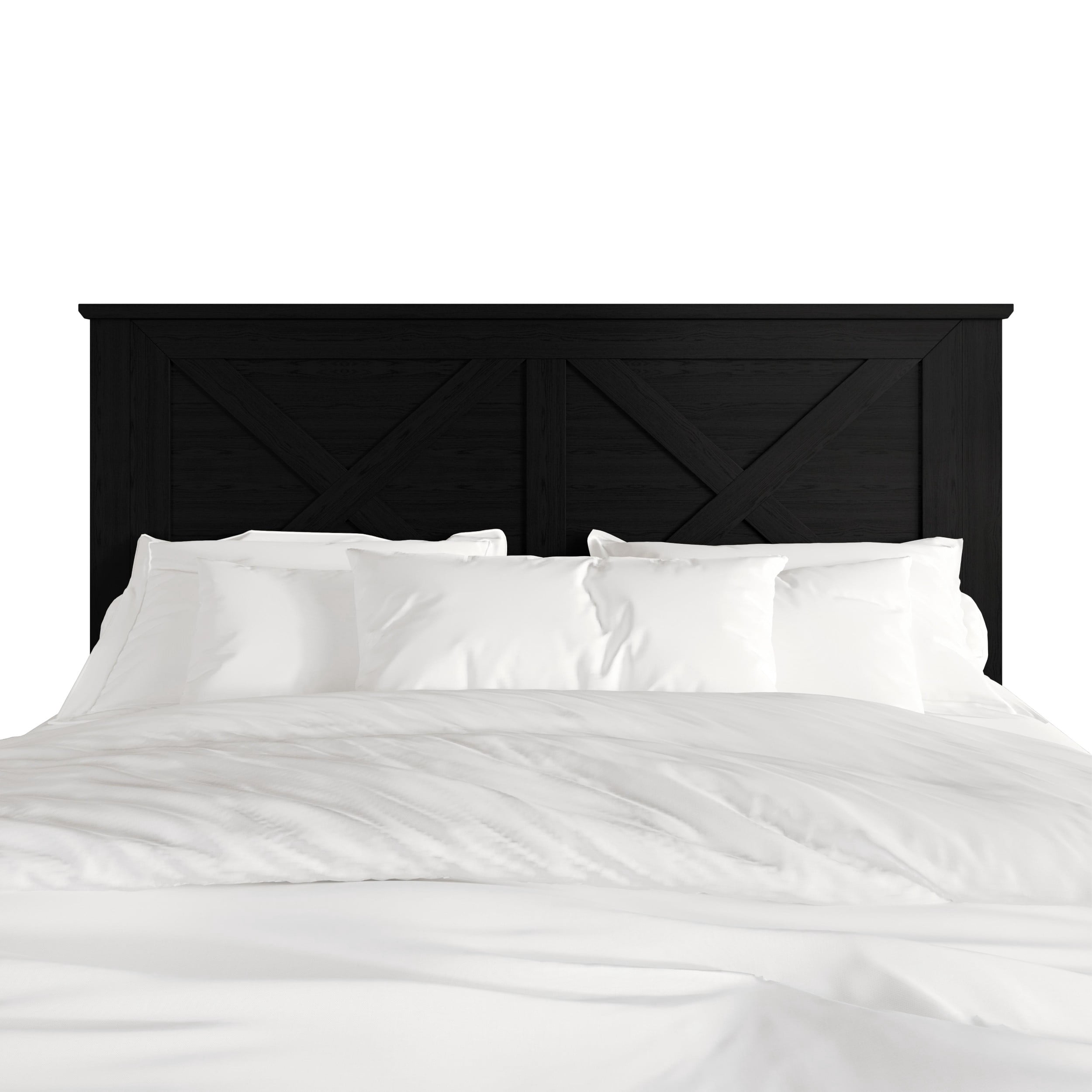 Home Design Raleigh Full/Queen Wood Headboard, Black