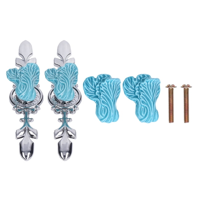 Drawer Knob, Wardrobe Knob Blue 2Set For Kitchen For Furniture Decoration For Bedroom