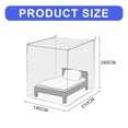 thumbnail image 2 of Cortinas para cama con dosel, cortina para cama de 4 esquinas, cortinas para cama con dosel, cama para dormitorio de adultos, cortinas para cama, carpas de red, 190 x 210 x 240 cm, 2 of 6