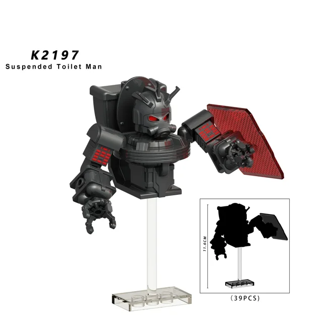 Urban Monster Character Building Blocks Set, Titan Cameraman, Speakerman & Creative Action Figure Model, DIY Assembled Bricks Toy, Collectible Birthday Gift for Kids