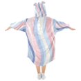 thumbnail image 2 of FORMRS Wearable Blanket Hoodie with Sleeves for Kids Cozy Flannel Sweatshirt, Abstract Pink, 2 of 7