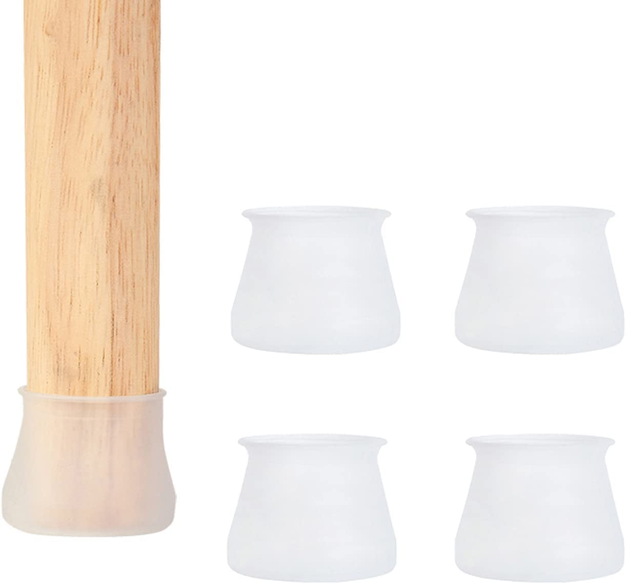 8 Pcs Chair Leg Floor Protectors, Silicone Chair Leg Protectors for