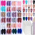 thumbnail image 1 of Press on Nails FANDAMEI, 24 colores, almendra mate brillante, 1 of 1
