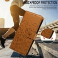 thumbnail image 6 of For iPhone 14 Plus Litter Dog Embossing Leather Phone Case with RFID Blocking Card Slot Wallet Magnetic Clasp Lanyard Flip Stand Case,Brown,For iPhone 14 Plus, 6 of 8