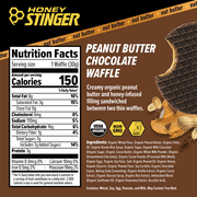 Honey Stinger Organic Energy Waffle Snack, Peanut Butter Chocolate, 1.06 oz, 6 Count