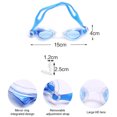 thumbnail image 3 of Gafas de natación antivaho con protección UV para niños, lentes de natación de silicona suave con tapones para los oídos, visión clara, Color aleatorio, 3 of 7