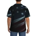 thumbnail image 3 of Fuzoiu American Flag Waving Print Print Men's Casual Short,Men's Short Sleeve Shirt,Mens Casual Button Down Shirts,Cuban Collar Summer Shirt for Beach, Vacation, and Outdoor Activities-X-Large, 3 of 5